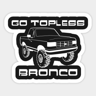 1987-1991 Bronco Topless White Print Sticker